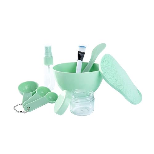 PPINA Facemask Mixing Tool Sets, Lady Facial Care Mask Facemask Mixing Tool Sets, Mask Bowl Spatula Brush Spray Bottle Puff Soaking Bottle Gauges 9 in Beauty & Personal Care PPINA