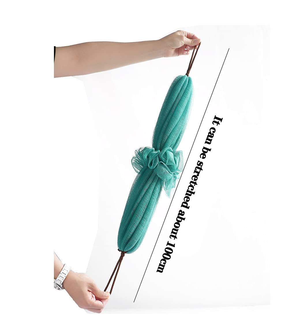 Long Bath Loofah Shower Sponge Mesh Pouf Stretchable Shower Ball Bath Body Back Brush Exfoliating Body Scrubber Mesh Pouf for Men and Women Pack of 3 Beauty and Personal Care N\A