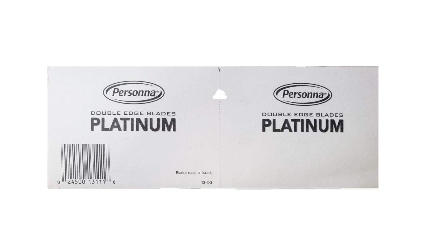 Personna Platinum Red Chrome Double Edge Stainless Steel 100 Blades 20BX Beauty and Personal Care Personna