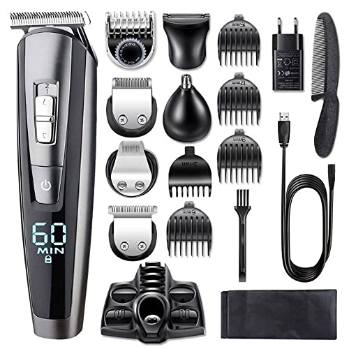 RASRGTRQ Hair Clippers All in one Men's Grooming kit Hair Trimmer Professional Facial Body Shaver Electric Beard Hair Clipper for Men Cutting Machine Beauty and Personal Care RASRGTRQ