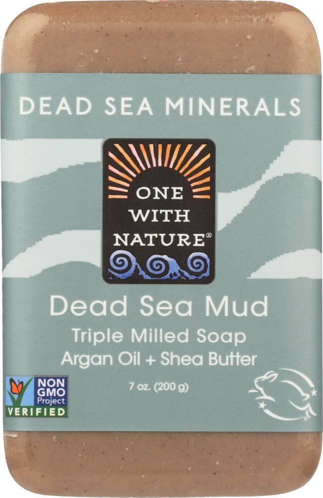 One with Nature Dead Sea Mineral Mud Soap with Argan Oil & Shea Butter 7 oz (Pack of 6) Beauty & Personal Care One With Nature