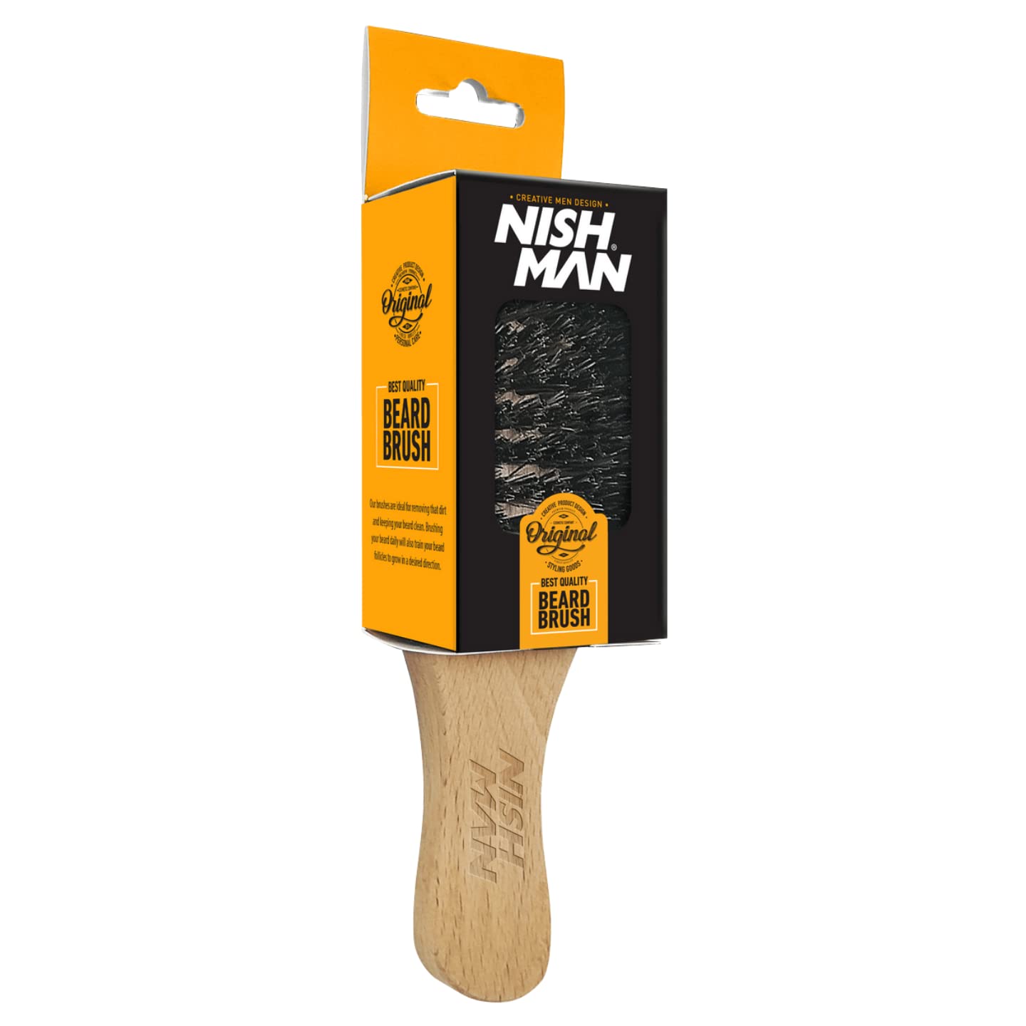 Nishman Premium Beard Brush Beauty and Personal Care nishman