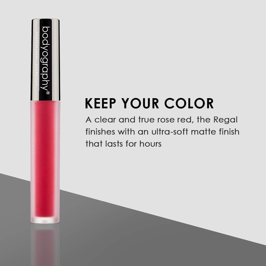 Bodyography Matte Lip Lava Liquid Lipstick - Regal | Rosy Red Matte Bold Liquid Lip | Smudge-Proof, Long-Lasting, Vegan & Paraben-Free | 0.08 fl oz Beauty & Personal Care Bodyography