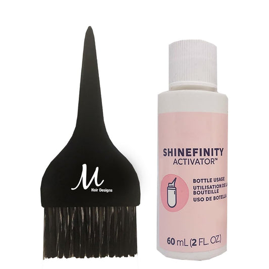Shinefinity Activator 2% for Bottle Usage | Shinefinity Hair Color Developer 2 Fl Oz and M Hair Designs Tint Brush (Bundle) Beauty & Personal Care M Hair Designs