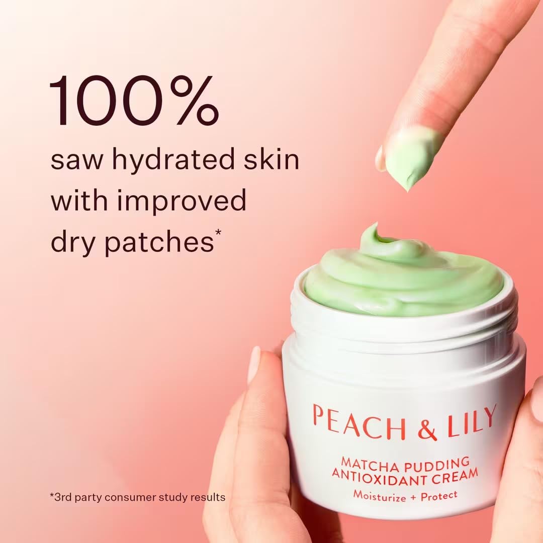 Peach & Lily - Matcha Pudding Antioxidant Cream (1.69 fl oz) - Face Moisturizer Cream - Protect & Hydrate Skin - Green Tea, Vitamin B3, Niacinamide Beauty & Personal Care Peach & Lily