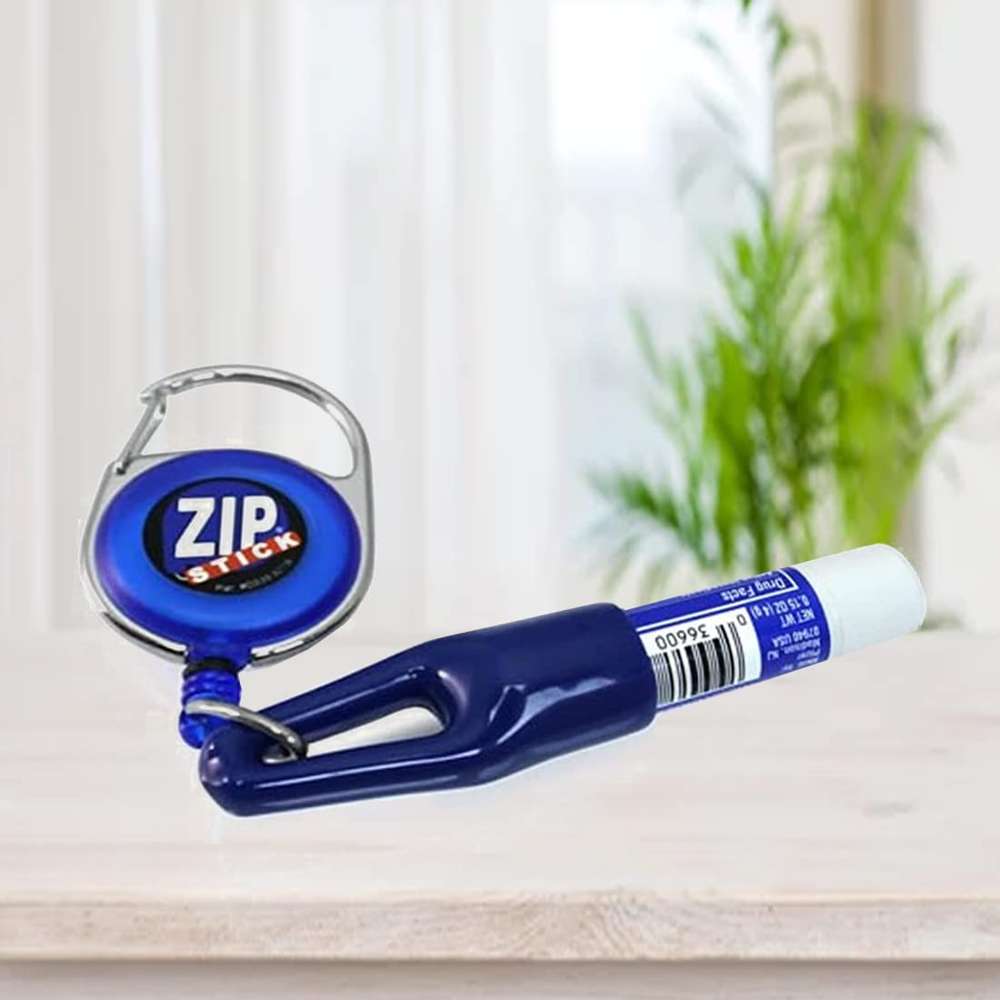Clip-On Retractable ZIP Stick - Blue (Extends 32 Inches) Fits all Standard Stick-Type Lip Balms and Lip Gloss Beauty & Personal Care ZIP STICK