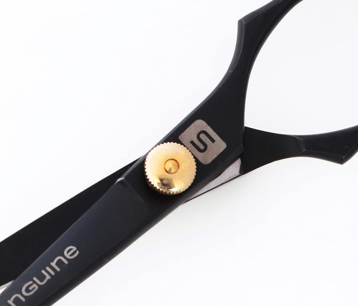 Professional Hairdressing Scissors 4.5 inch, BLACK, Small Size for Detailed Jobs. Suitable for Hair Cutting, Beard Mustache Trimming + Presentation