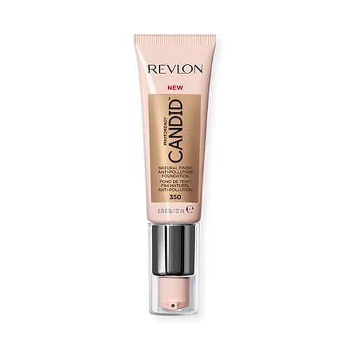 Revlon PhotoReady Candid Natural Finish Foundation, with Anti-Pollution, Antioxidant, Anti-Blue Light Ingredients, 350 Natural Tan, 0.75 fl. oz. Beauty & Personal Care REVLON