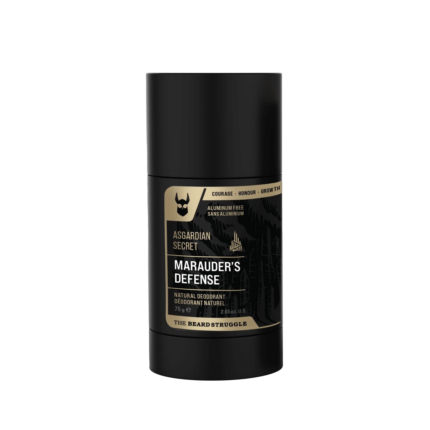 The Beard Struggle Natural Charcoal Infused Deodorant - Marauder's Defense - Aluminum Free for Men, Gold Collection, Asgardian Secret, 2.65 oz.US Beauty and Personal Care The Beard Struggle