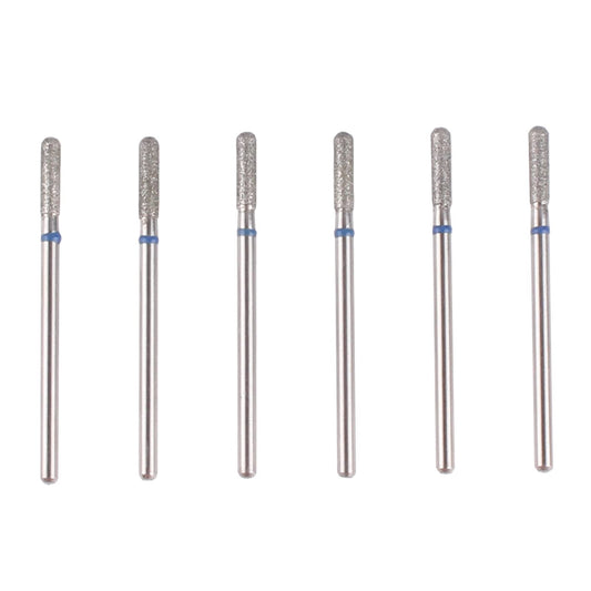 MZCMSL Cylinder Cuticle Drill Bits Set, 6pcs Round Top Russian Manicure Bits, 3/32 Shank efile Bit (Medium) Beauty & Personal Care MZCMSL