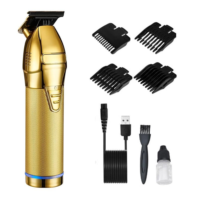 GLESVOWIO Pro Hair Clipper Electric Professional Trimmer for Men Cordless Rechargeable Shaver Barber Cutting Machine T Styling(Gold) Beauty and Personal Care GLESVOWIO