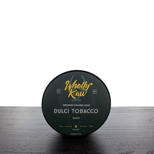 Wholly Kaw Shaving Soap, Dulci Tobacco, 4oz (Siero Base) Beauty & Personal Care Wholly Kaw