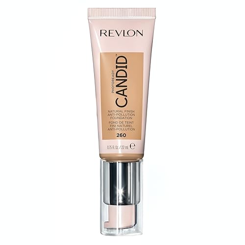 Revlon PhotoReady Candid Natural Finish Foundation, with Anti-Pollution, Antioxidant, Anti-Blue Light Ingredients, 260 Chai, 0.75 fl. oz. Beauty & Personal Care REVLON