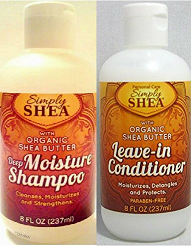 Organic Shea Butter Shampoo + Conditioner Paraben-Free (2) Two 8oz Bottles Beauty & Personal Care Shea Solutions