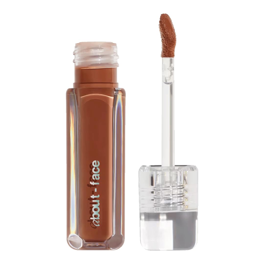 about-face Light Lock Lip Gloss Bitter Half - Non-Sticky, High-Shine Lip Oil Gloss with Coconut Oil, Peppermint & Lavender - Vegan, Cruelty-Free Beauty & Personal Care aboutface