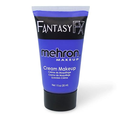 Mehron Makeup Fantasy FX Cream Makeup | Water Based | Halloween | Blue Face & Body Paint For Adults 1 fl oz (30ml) (Blue) Beauty & Personal Care Mehron