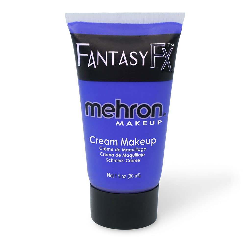 Mehron Makeup Fantasy FX Cream Makeup | Water Based | Halloween | Blue Face & Body Paint For Adults 1 fl oz (30ml) (Blue) Beauty & Personal Care Mehron