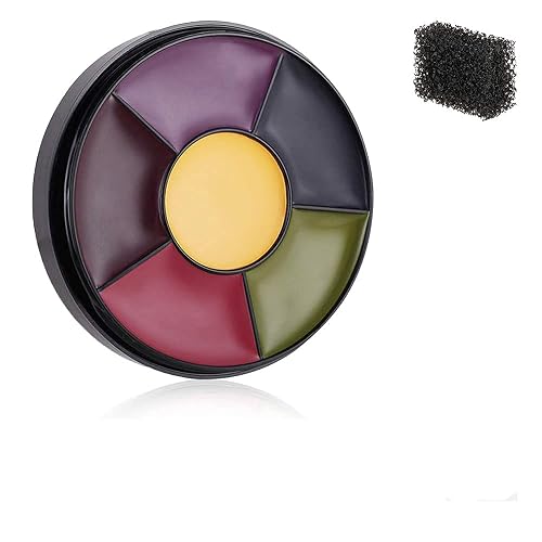 Mysense 6 Color Bruise Wheel Special Effects SFX Zombie Makeup Kit Halloween Professional Non Toxic Face Body Paint Oil Sfx Makeup Set with Sponge Beauty & Personal Care Mysense
