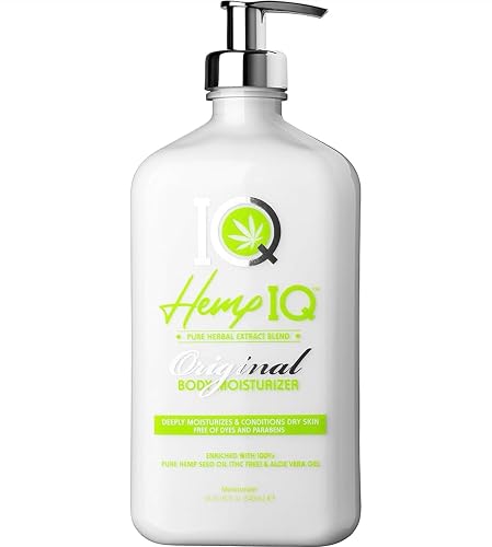 HEMP IQ Original Body Moisturizer | 100% Pure Hemp Seed Oil | Ultra-Hydrating Daily Moisturizer 18.25 oz. Beauty & Personal Care Hemp IQ