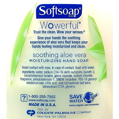 Softsoap Hand Soap Soothing Aloe Vera Moisturizing Hand Soap Refill 64 Fl Oz (Pack of 2) Beauty & Personal Care Softsoap
