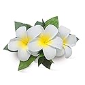 Hawaii Hair Clip Foam Flower Cluster Plumeria White Beauty & Personal Care Welcome to the Islands