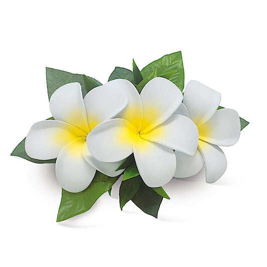 Hawaii Hair Clip Foam Flower Cluster Plumeria White Beauty & Personal Care Welcome to the Islands