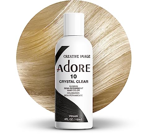 Adore Semi Permanent Hair Color (010 Crystal Clear) | Vegan & Cruelty-Free Hair Dye | No Ammonia, No Peroxide, No Alcohol | 4 Fl Oz Beauty & Personal Care Adore