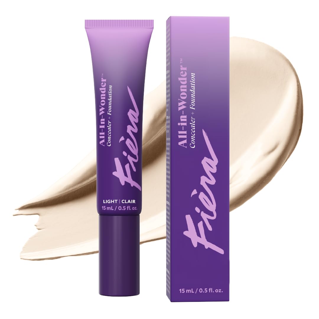 Fièra All-In-Wonder™ Concealer + Foundation - Full-Coverage, Crease-Proof, Hydrating Formula for Mature Skin, Blurs Fine Lines & Dark Circles, Radiant