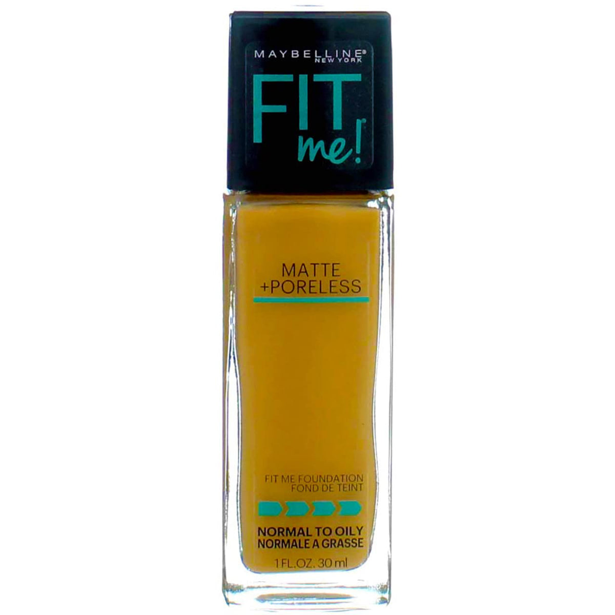 Maybelline New York Fit Me! Matte + Poreless Foundation, Warm Honey [322] 1 oz (Pack of 2)