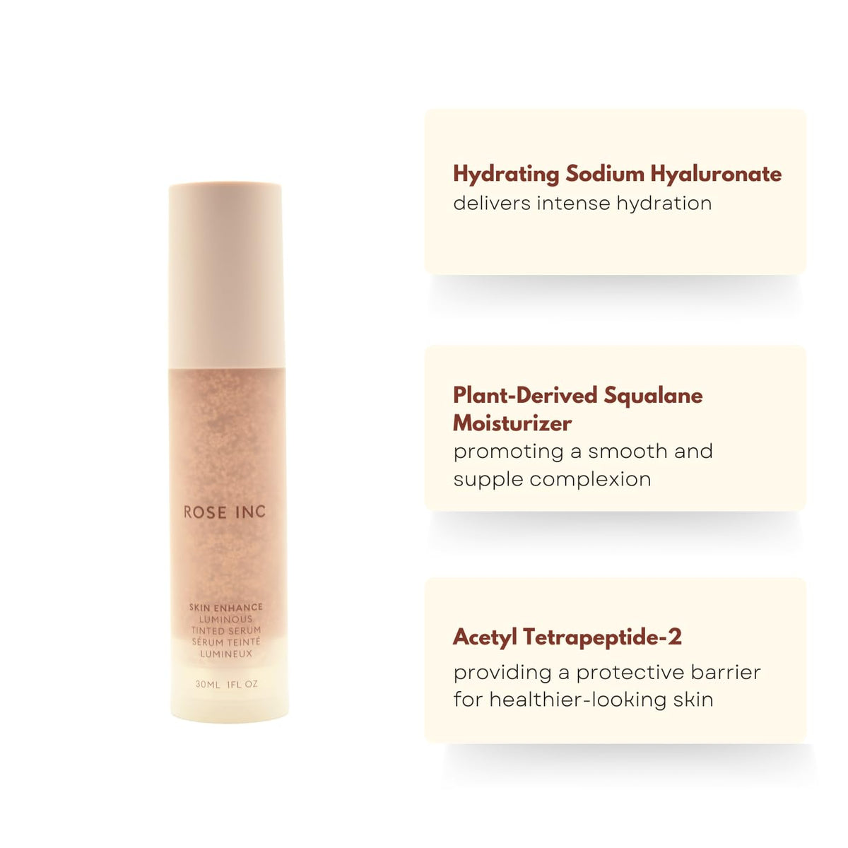 ROSE INC Skin Enhance Non-Comedogenic Skin Tint Serum Foundation 40