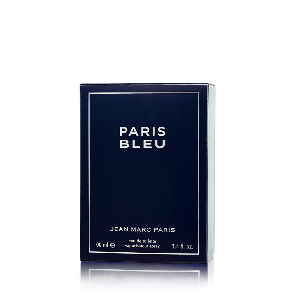 Jean Marc Paris Paris Bleu Homme Eau de Toilette Spray, 3.4 fl. oz., blue, Men's Cologne, Fresh Cologne, Notes of Bergamot, Lavender and Leather Beauty & Personal Care Jean Marc Paris