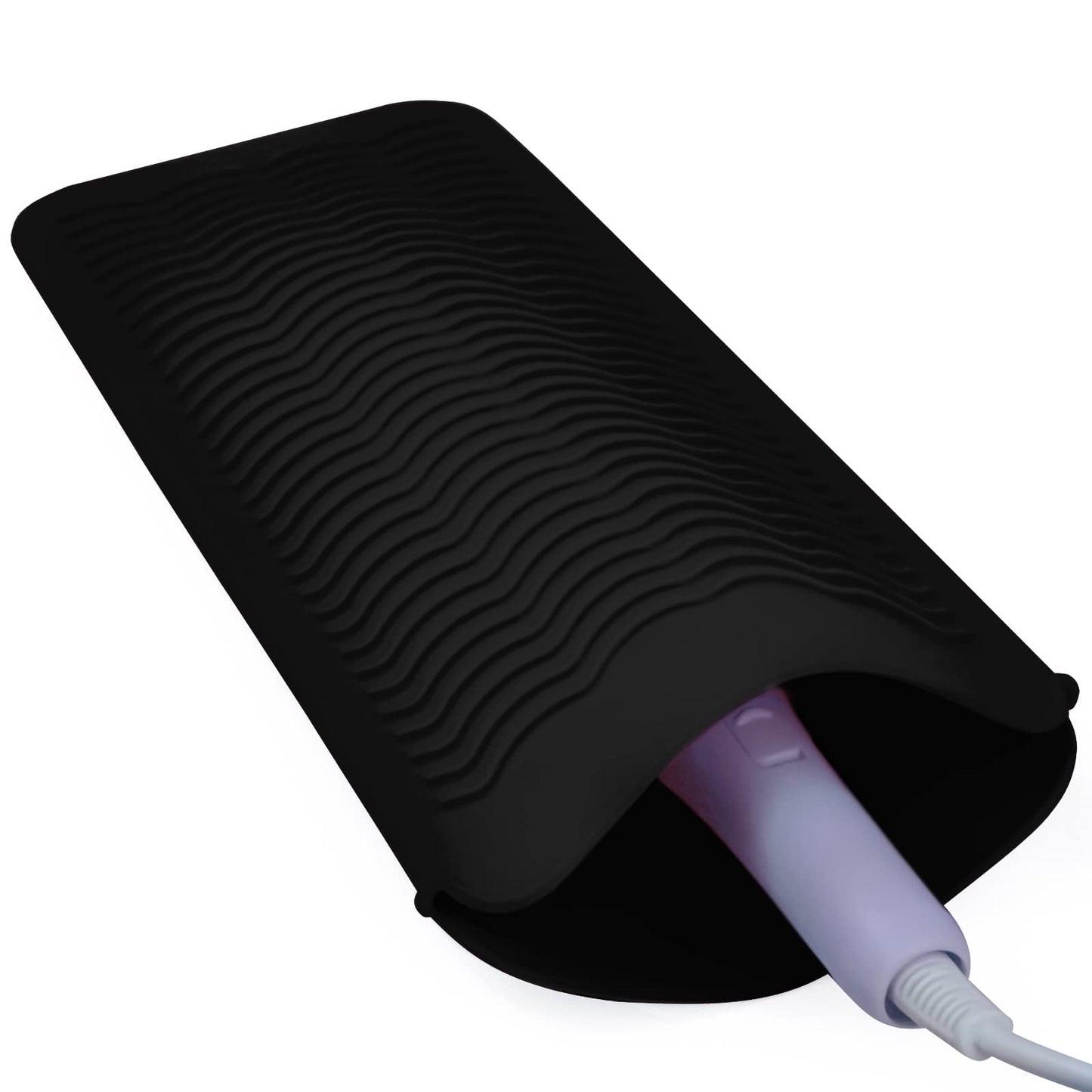 1Pack Silicone Heat Resistant Mat Pouch for Hair Straightener, Curling Iron, Flat Iron and Hot Hair Tools Black Beauty and Personal Care Fouews