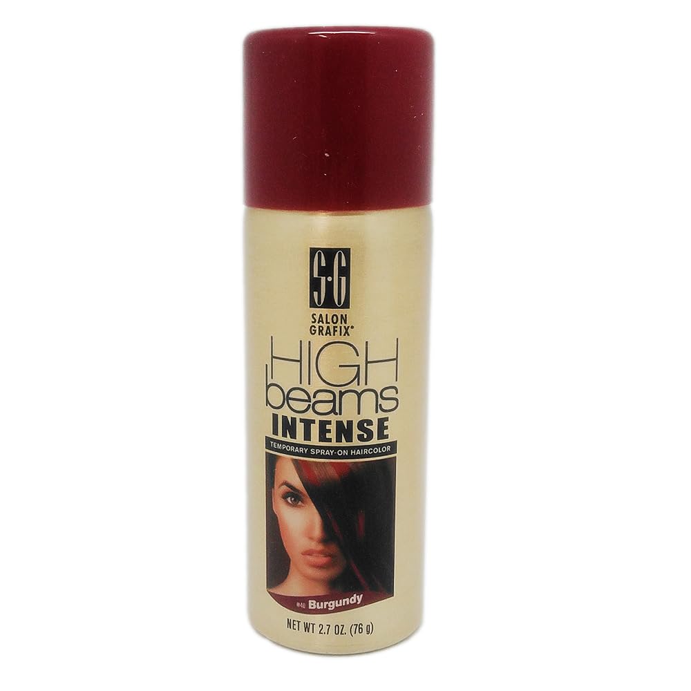 Salon Grafix High Beams Intense Temporary Spray - Burgundy for Unisex - 2.7 oz Hair Color Beauty & Personal Care Salon Grafix