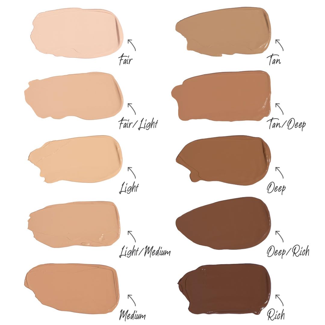 T.C.E This Covers Everything Super Coverage Serum Makeup with Peptides (Deep, One Size)