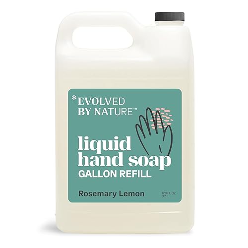 EVOLVED BY NATURE Liquid Hand Soap Refill, 128 Oz, Rosemary Lemon, Biodegradable Formula Beauty & Personal Care EVOLVED BY NATURE