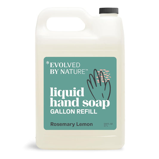 EVOLVED BY NATURE Liquid Hand Soap Refill, 128 Oz, Rosemary Lemon, Biodegradable Formula Beauty & Personal Care EVOLVED BY NATURE