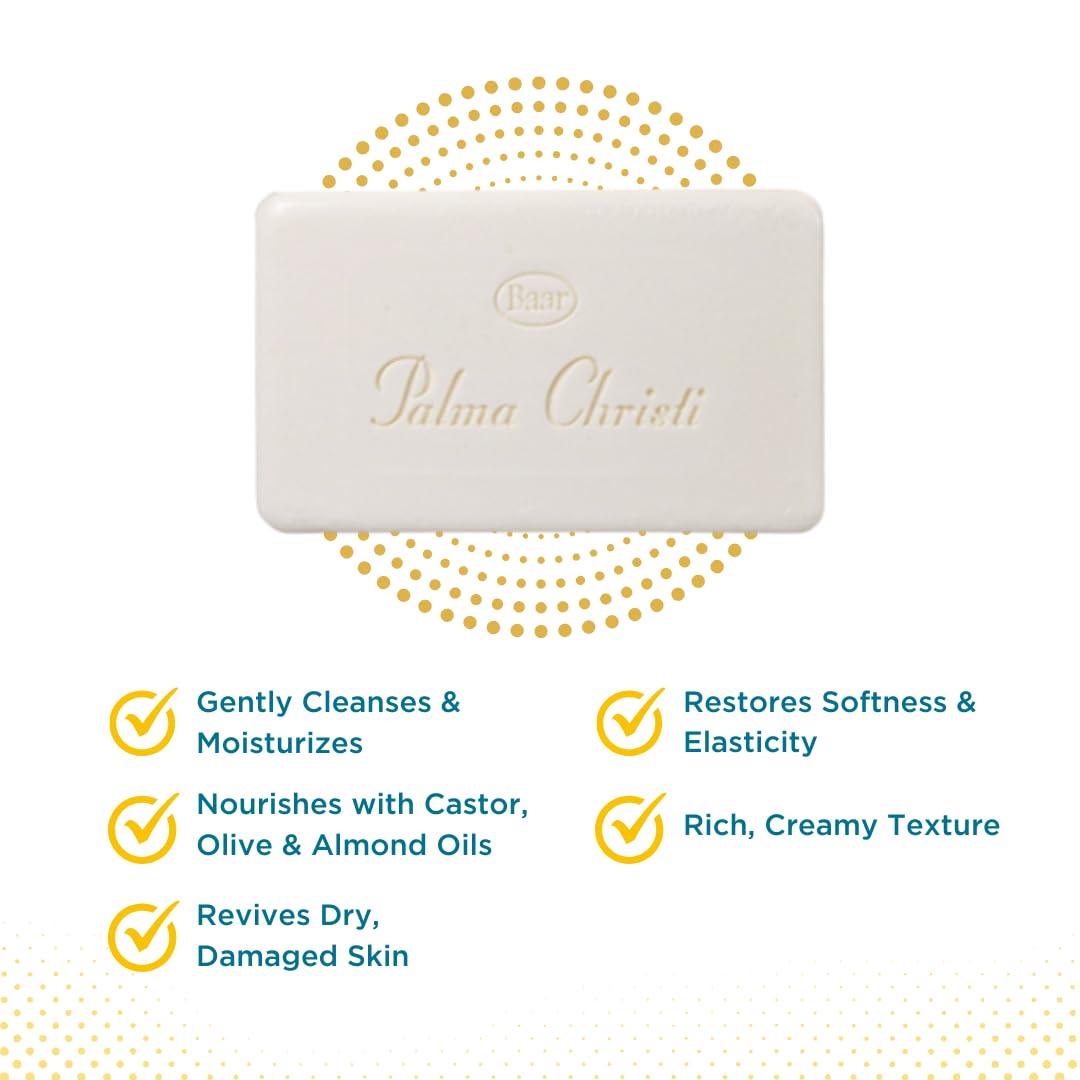 Baar Palma Christi (Castor Oil) Natural Cleansing Bar Soap, 6 bar set Beauty & Personal Care Baar