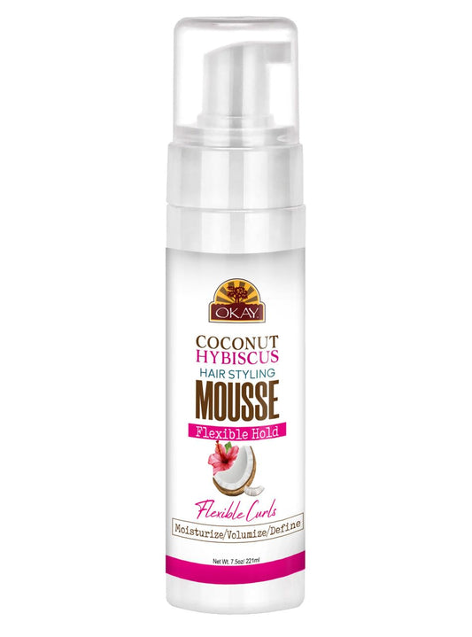 OKAY Coconut Hibiscus Hair Styling Mousse - 8 oz / 222 ml Beauty & Personal Care OKAY