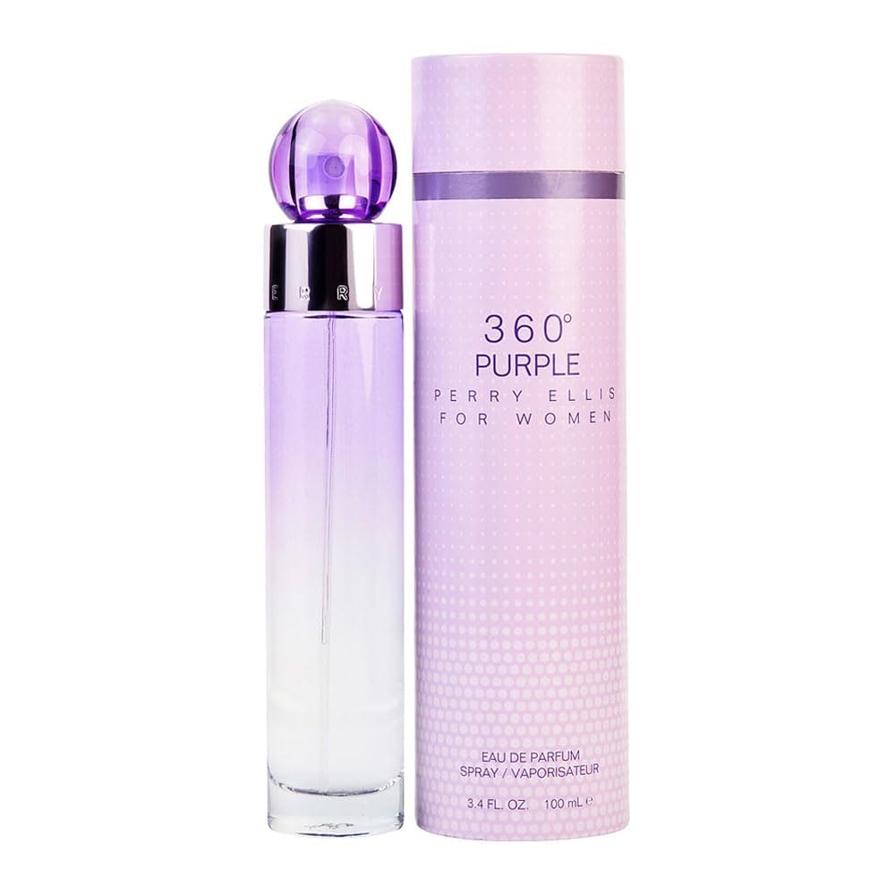 360 Purple W 3.4 Oz EDP + 4.0 Oz Mist + 3.0 Oz S/Gel + Mini Beauty & Personal Care Perry Ellis