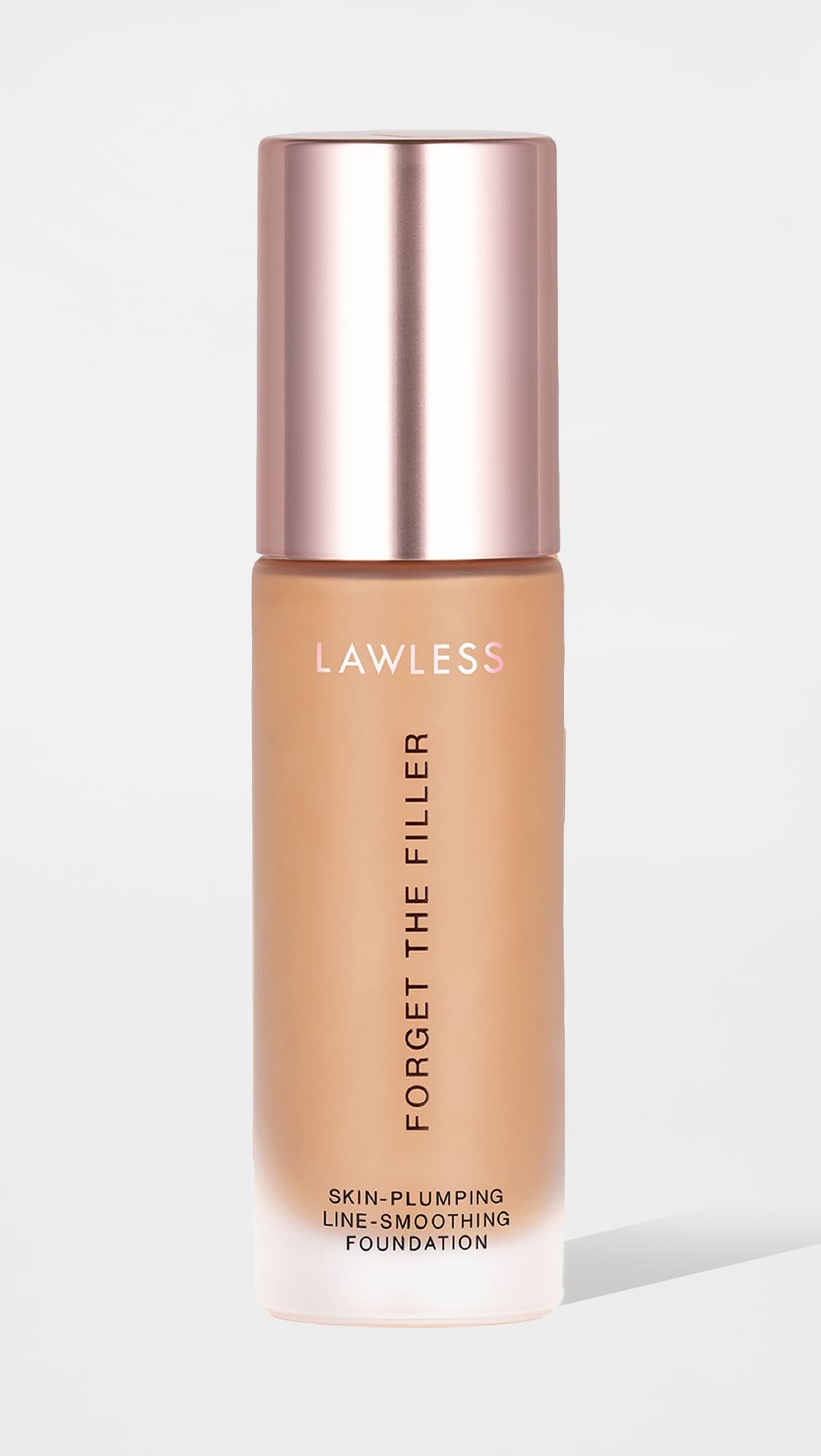 LAWLESS Women's Forget the Filler Skin-Plumping Line-Smoothing Foundation, 10M, medium with warm undertones, 1.0 Ounce