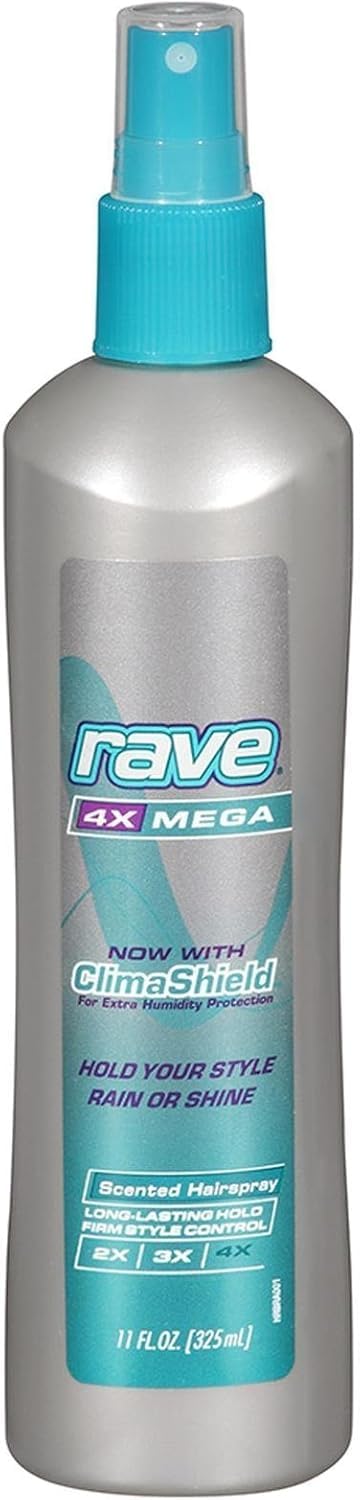 Rave Hs 4x Mega Scented N Size 11 Oz Rave Hairspray 4x Mega Hold Scented Non-Aerosol 11oz Beauty & Personal Care rave