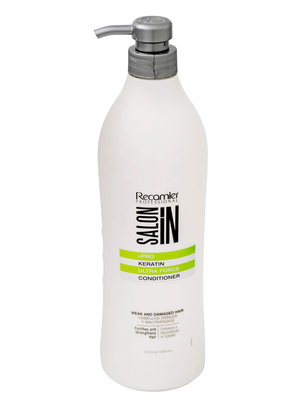 Salon In by Recamier | Keratin Ultra Force Hair Shampoo and Conditioner Set (33.8 fl oz / 1000 ml) | Repair & Strength Beauty & Personal Care RECAMIER PROFESSIONAL SALON IN