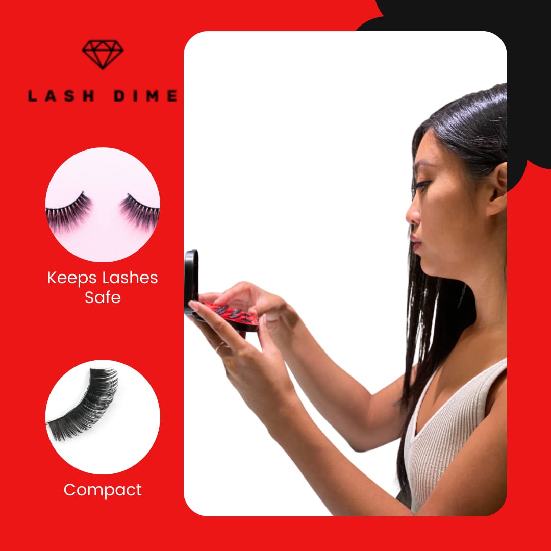 Lash Dime 3 Tier Eyelash Case - Holder, Easy to Open Lash Storage Case, Lash Case Perfect for Travel, Eyelash Holder Organizer, False Eyelash Case Beauty & Personal Care Lash Dime
