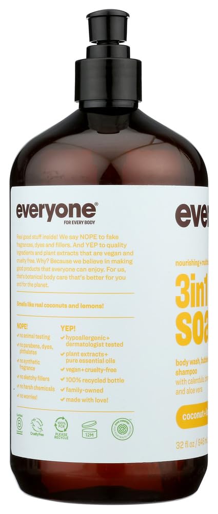 EO Essential Oil Products EveryOne Liquid Soap Coconut + Lemon -- 32 fl oz - 2pc by EO Essential Oil Products Beauty & Personal Care EO Essential Oil Products