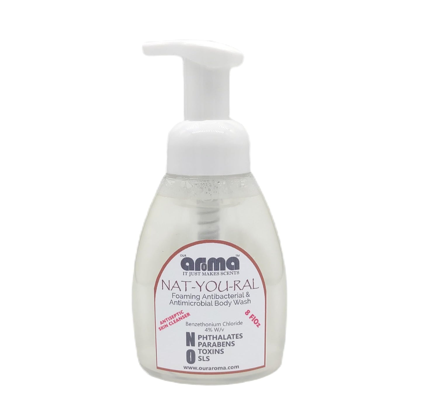 Our Aroma NAT-YOU-RAL Foaming Shower, Shampoo Liquid Soap- 8FlOz - Plant Based Ingredients Beauty & Personal Care Our Aroma