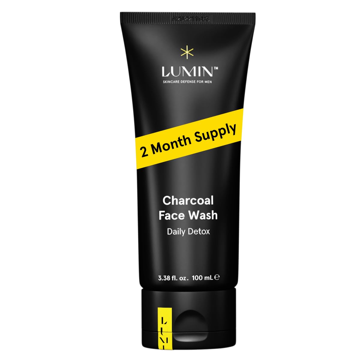 Lumin Charcoal Face Wash for Men - Daily Detox Cleanser, Hydrating Face Wash, Gently Removes Dirt & Oil, Unclogs Pores, Exfoliates, Refreshing Beauty & Personal Care Lumin