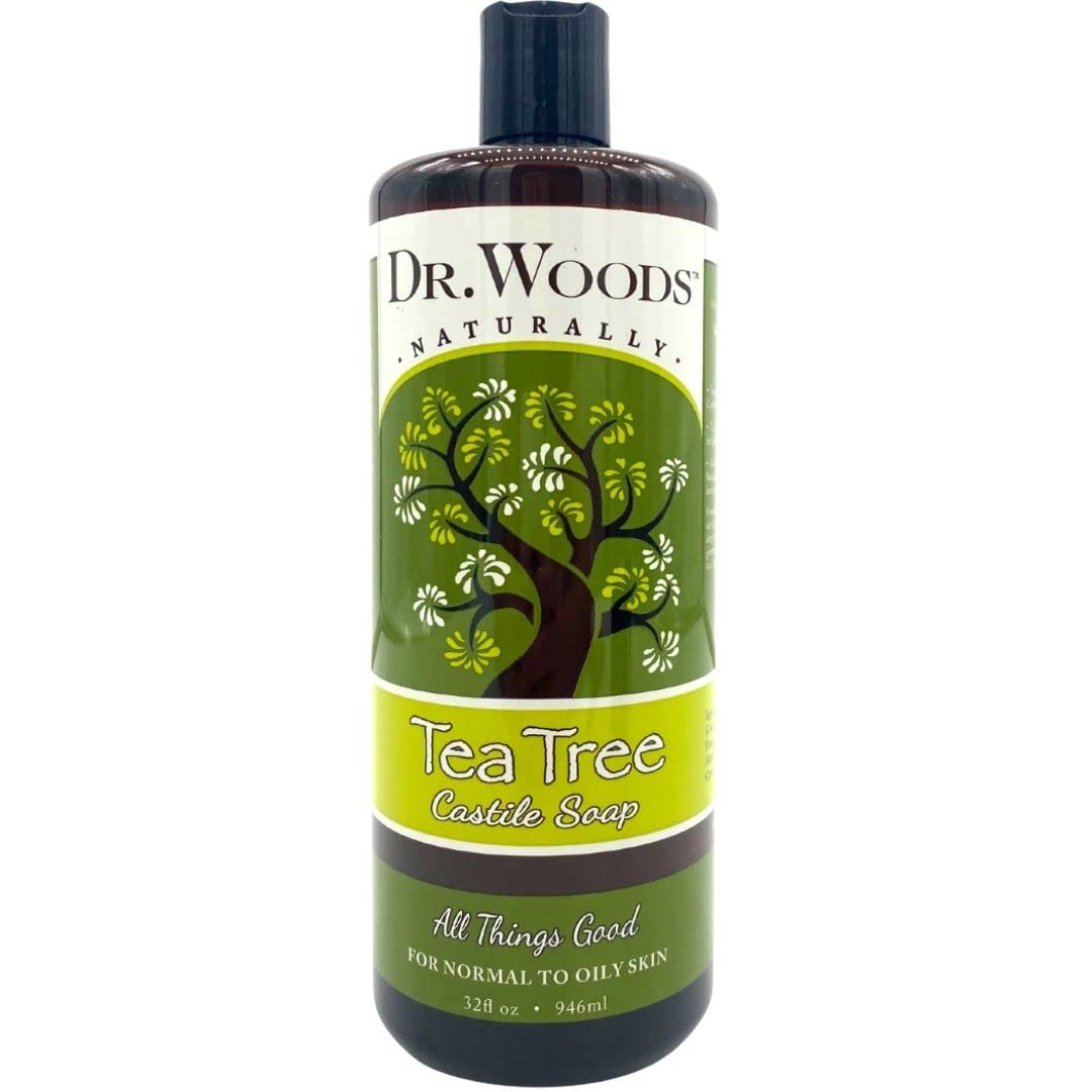 Dr. Woods Pure Tea Tree Liquid Castile Soap - Castile Soap with Organic Shea Butter for Body, Hands, and Face, for Men and Women - 32 Fl Oz Beauty & Personal Care Dr. Woods