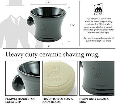 G.B.S Grooming Gift Set - Black Adjustable Double Edge Safety Razor, Shaving Mug, Shave Brush Razor Stand, Razor, Travel Toiletry Bag, Lavender Beauty and Personal Care G.B.S