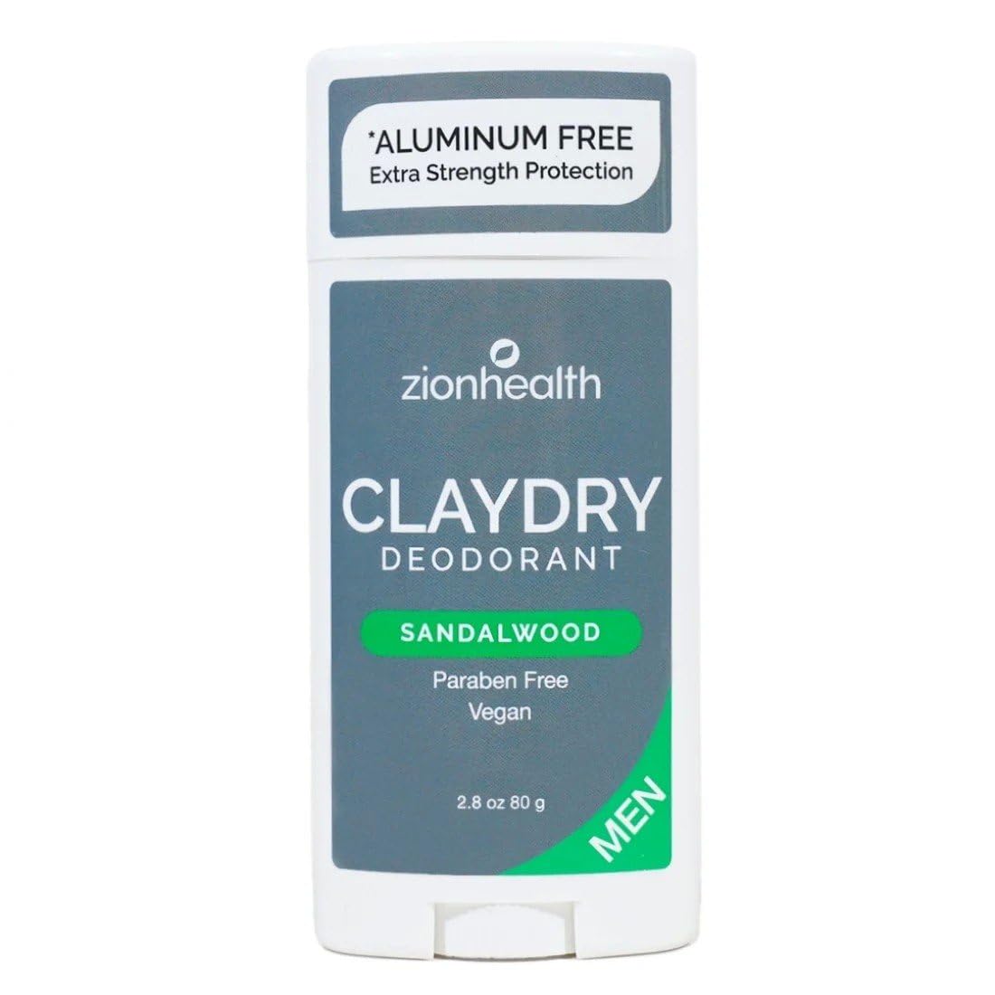 Clay Dry Deodorant Men Sandalwood Zion Health 2.8 oz Stick Beauty and Personal Care Zion Health