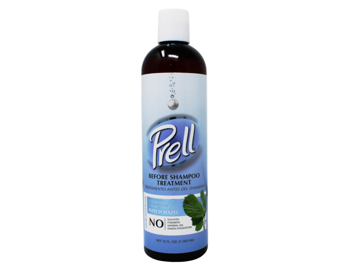 Prell Before Shampoo Treatment for Dry, Damaged Hair, Color Safe, Damage Shield with Witch Hazel 12 fl.oz.
